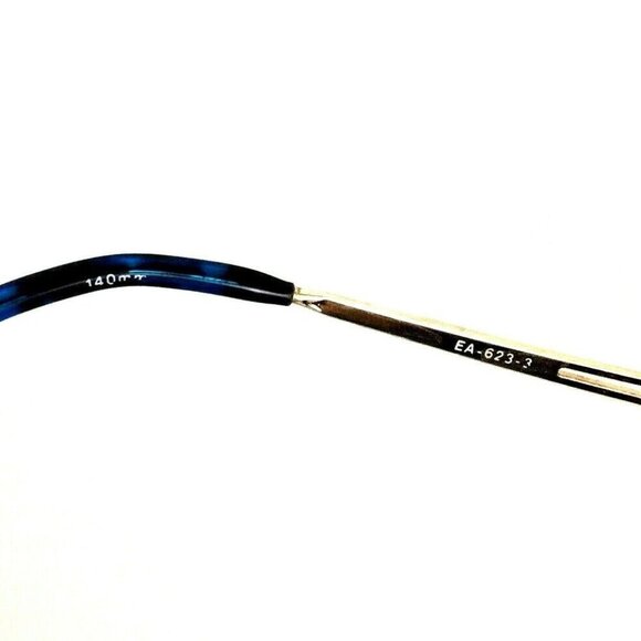 Elizabeth Arden Womens Aviator Eyeglasses Frames Gold & Blue Wire 56-15-140 - Picture 9 of 10